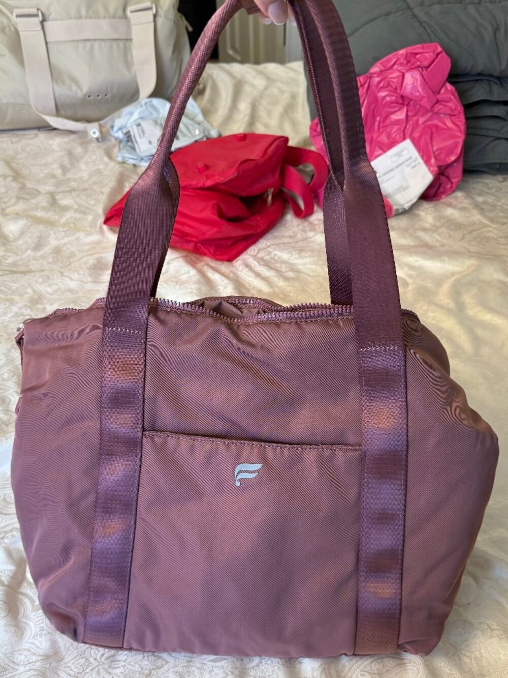 Fabletics Everyday Tote in Merlot w/Crossbody Strap [One Size]